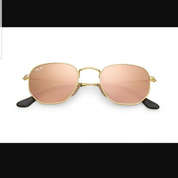 Ray-Ban Accessories - Ray Ban Hexagonal Pink Mirrored Sunglass